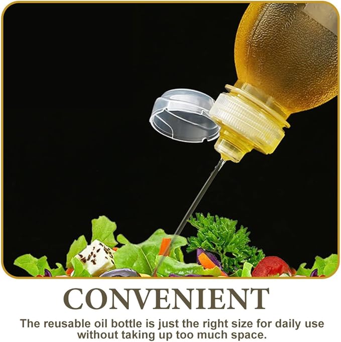 Luxshiny 4pcs Small Oil Dispenser Bottles 300ml Reusable Pp Kitchen Seasoning Holder Olive Oil Vinegar Spray Bottles for Cooking and Salad Dressing