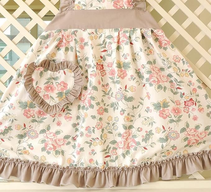 CRB Fashion Womens Cooking Baking Apron | Ladies, Woman, Kitchen Chef Aprons with Pocket