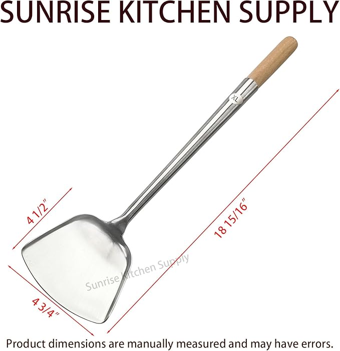 Sunrise Commercial Grade Wok Spatula/Ladle (#XL Shovel (18.95"L))