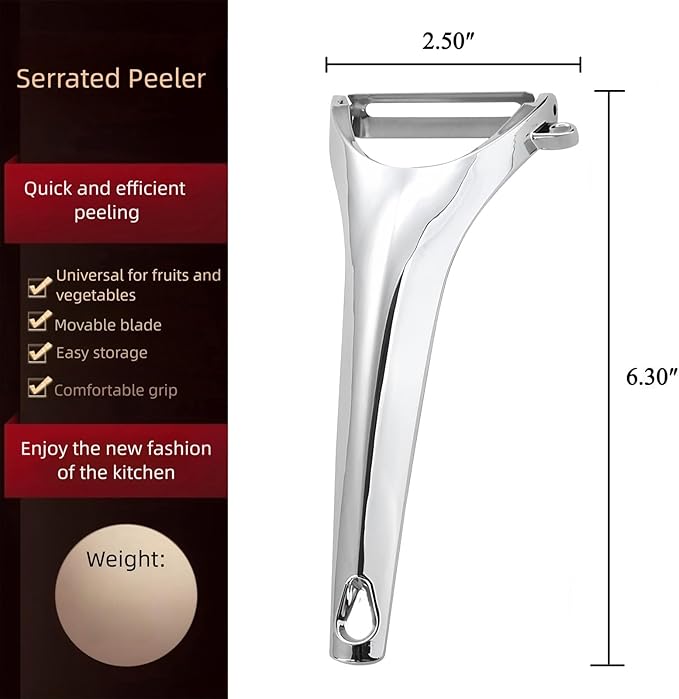 Vegetable Peeler Fruit Apple Potatoes Carrot Veggie Stainless Steel Peelers with Ergonomic Handle & Swivel Y-Shaped Blade Good Sturdy Kitchen Tool,Dishwasher Safe