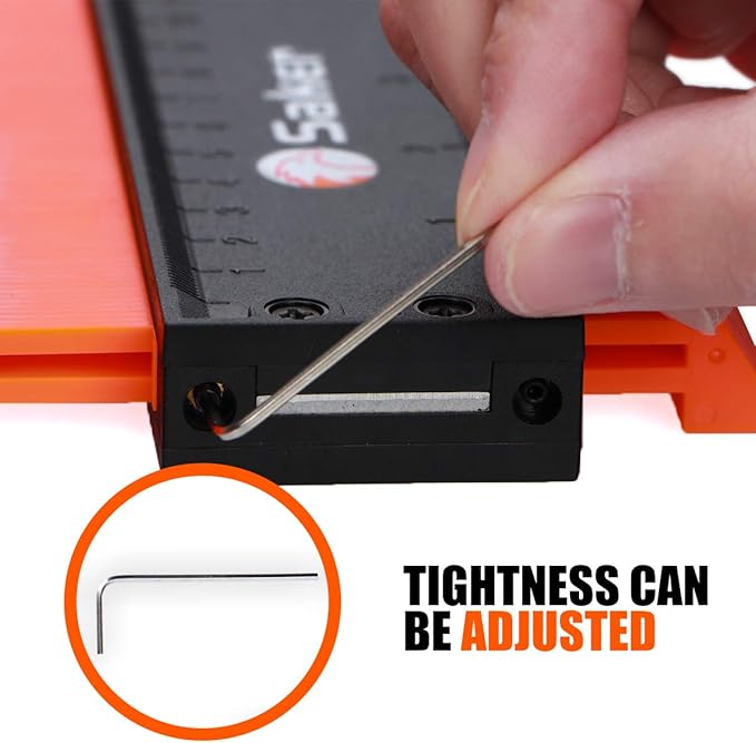 Saker Contour Gauge Tool for Woodworking & DIY, Profile Gauge with Lock,Father's Day Gift for Him Men, Accurate Shape Duplicator for Flooring, Tile, Trim & Home Improvement Projects