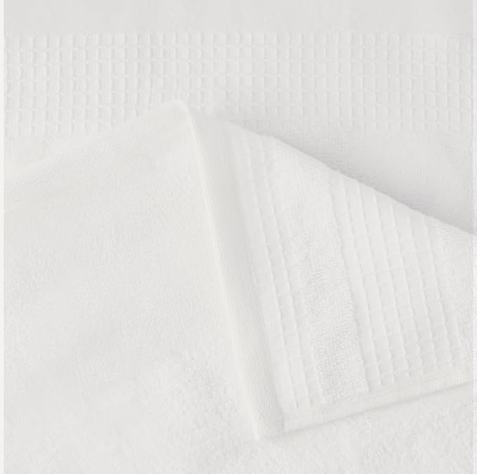 Amazon Basics Kitchen Towels, Organic Cotton Waffle Kitchen Dish Towels, Ultra Absorbent, Quick Drying, Lint-Free Geimetry Towels Kitchen, 12 x 12 Inches, 6-Pack (2 Brown, 2 Olive, 2 Navy Blue)