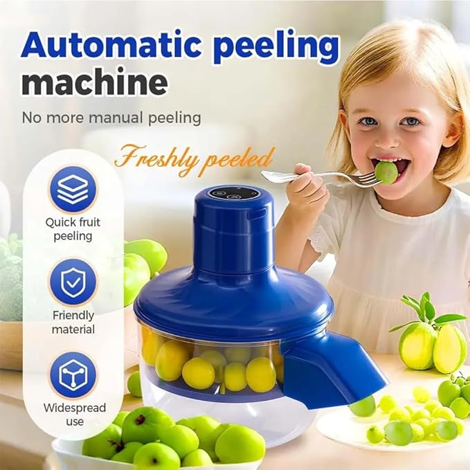 Electric peeler fruits and vegetables, electric grape peeling machine, peeler skin remover tool for small fruits, with USB wireless charging, a good helper for home kitchens.