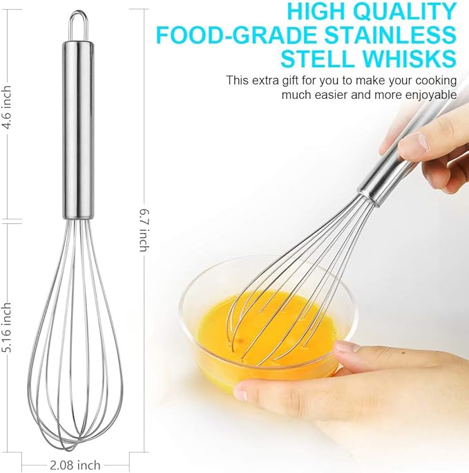 Uppetly Rice Airtight Dry Food Storage Containers, BPA Free Plastic Sealed Holder Bin Dispenser with Pouring Spout, Measuring Cup for Cereal, Flour and Oatmeal, Include a Stainless Steel Whisk