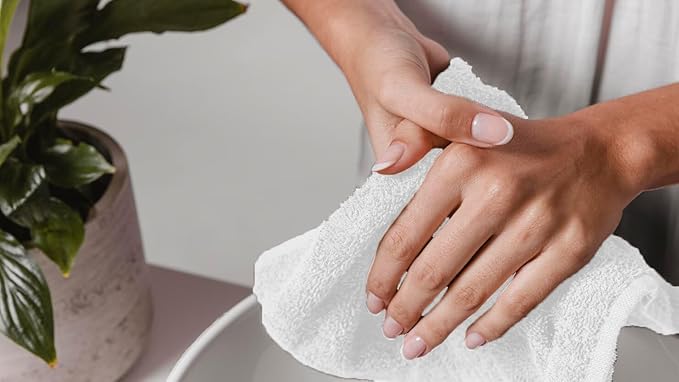 Avalon Towels Cotton Washcloths – (Pack of 36) Size 12x12 Inches, 100% Ring Spun Cotton, Absorbent, Soft Face Towels, Gym Towels, Hotel and Spa Quality, Reusable Fingertip Towels (White)