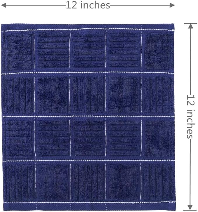 Glynniss Kitchen Dish Cloths for Washing Dishes, Cotton Dish Rags for Drying Cleaning, Pack of 8 Dishcloths (red, 12x12 inches)