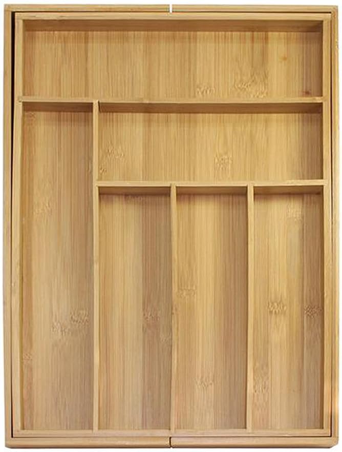 Oceanstar Bamboo Expandable Set Drawer Organizer, 18 in, Natural (KT1293)