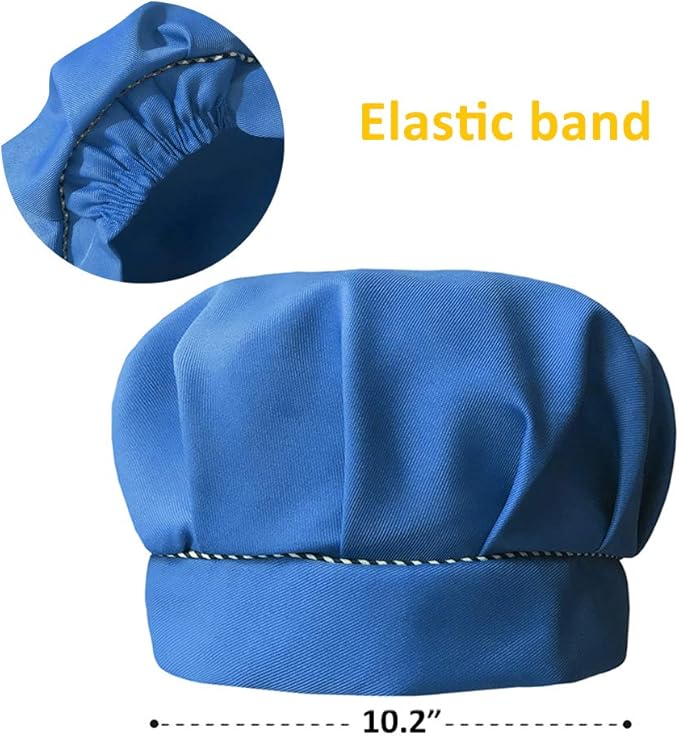 6 Pack Adjustable Kids Apron and Chef Hat for Cooking Baking Painting Art, Kids Apron for Girl Boy with 2 Pockets
