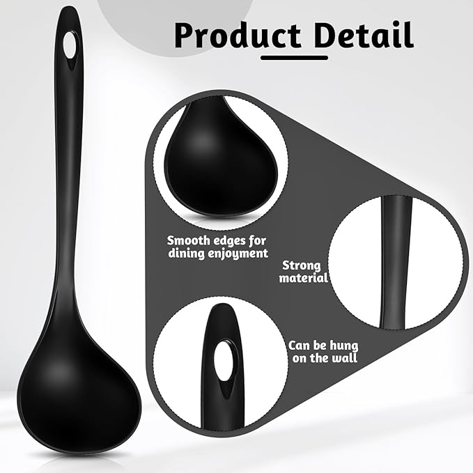 80 Pack Large Plastic Ladle Spoons 8.86 Inch Heavy Duty Disposable Serving Spoon with Long Handle, Heat Resistant Soup Ladle Utensils Bulk for party Catering Buffer Restaurant Weddings Dishwasher Safe