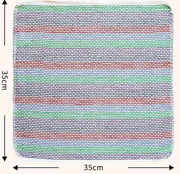 Mia'sDream Cleaning Rags Tidy Cotton Dish Cloths Dish Rags Cleaning Cloth, Absorbent Odor Free Dishcloths Kitchen Dish Towels, 13inch x 13inch 8 Pack Multi Colors