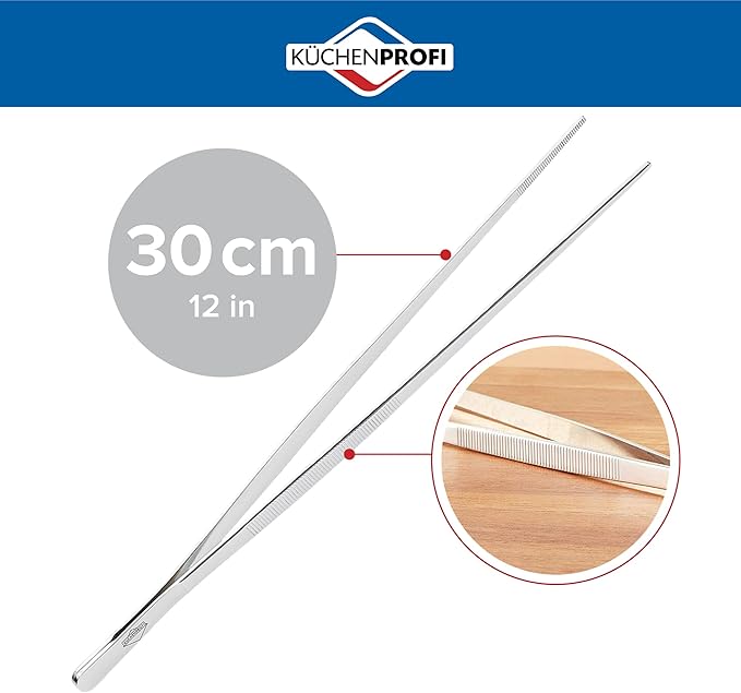 Küchenprofi 12-Inch Tweezer Tongs in 18/10 Stainless Steel