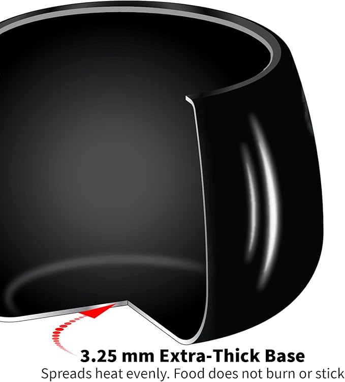 Hawkins 4 Litre Contura Black Pressure Cooker, Hard Anodised Inner Lid Cooker, Handi Cooker, Black (Cb40), 4 Liter