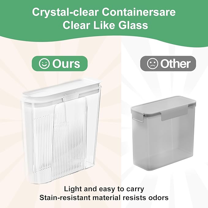 Cereal Containers Storage, 3 PCS PET Airtight Food Storage Containers With Lids (4L/135.2oz) For Kitchen Pantry Cabinet Organization, Plastic Clear BPA-Free Canister Set For Dry Food Flour Sugar Rice