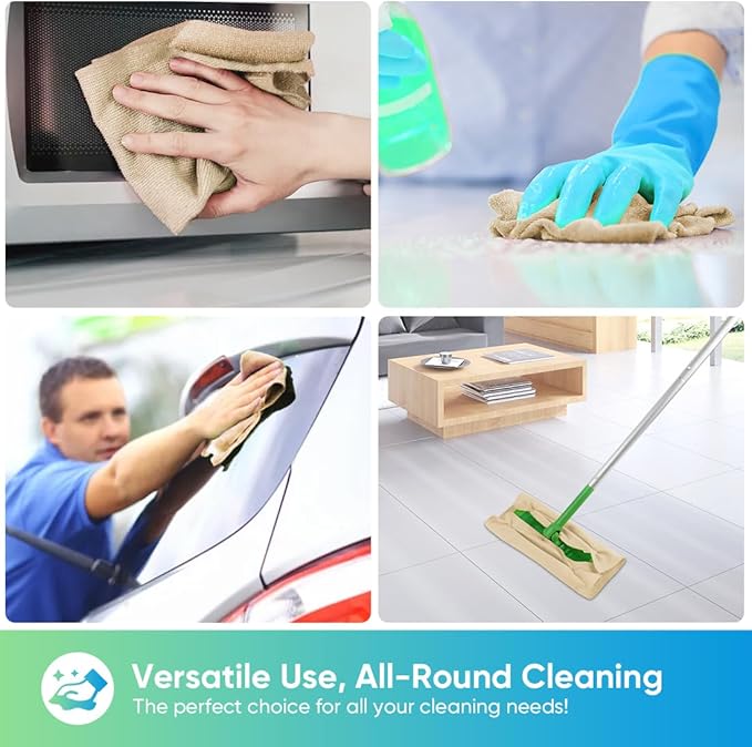 HOMEXCEL Brown Microfiber Cleaning Cloths, 20 Pack Cleaning Rags - Lint Free & Scratch-Free Microfiber Towels for Cars, House & Kitchen, Absorbent Cleaning Towels, 11.5 x 11.5 Inch