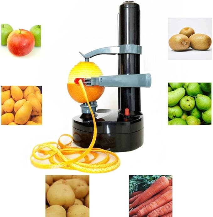 Electric Potato Peeler for Kitchen Vegetable Peelers for Zucchini Carrot Automatic Potato Peeler Electric Peeler Fruit Peeler for Apples Orange Mango Lemon Kiwi Rotate Express