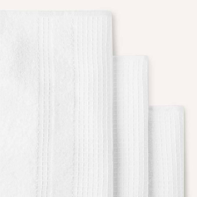 Amazon Basics Organic Cotton Waffle Weave Kitchen Dish Towels, Ultra Absorbent, Quick Drying, Lint-Free, 15 x 25 inches, 6-Pack