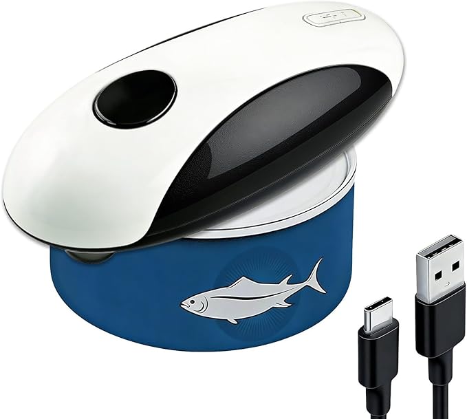 Rechargeable Magnetic Electric Can Opener - Type-C Fast Charge, Smooth Edge, for Seniors, Arthritis Sufferers & Low Grip Strength Users
