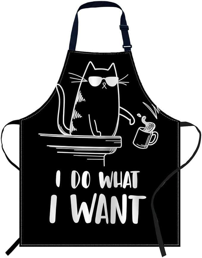 oFloral I Do What I Want Apron Adjustable Bib Chef Aprons Cooking Apron Unisex Women Men Aprons Perfect for Home Kitchen, Baking, Gardening, Restaurant, Coffee house BBQ