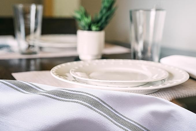 Avalon Kitchen Dish Towels Set (Value Pack of 30) Size 15x25 Inch, 100% Cotton Soft & Absorbent Kitchen Towels, Tea Towels, Reusable Cleaning Cloths for Household Cleaning (Grey)