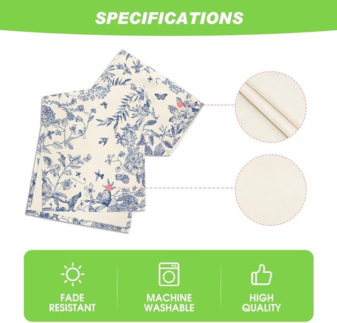 Artoid Mode Monochrome Sketch Birds and Flowers Spring Table Runner, Summer Seasonal Fall Kitchen Dining Table Decoration for Home Party Decor 13x90 Inch