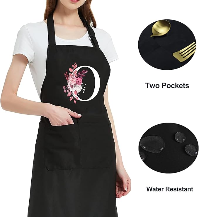 Personalized Aprons for Women with Pockets, Cute Aprons for Women Chef Baking, Cooking Gifts for Mom Birthday