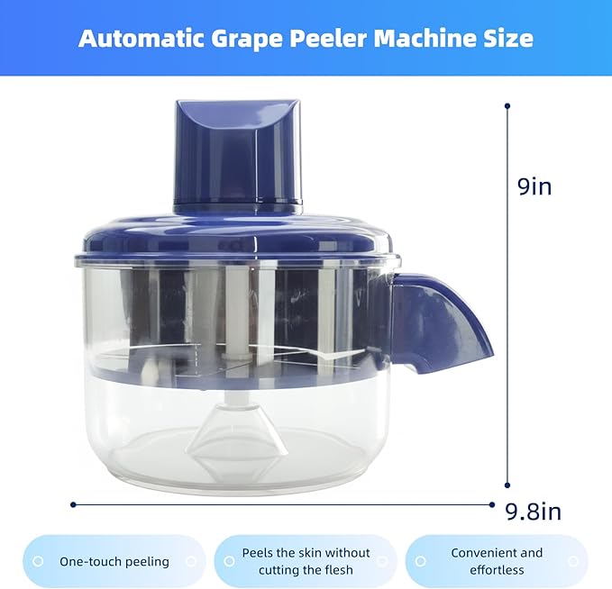 Automatic Grape Peeling Machine - Electric Peeling Machine for Grapes, Cherries, Tomatoes, and Garlic | Rechargeable Multi functional Intelligent Kitchen Tool