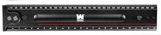 WEN 12-Inch Measuring Ruler With Hook Stop (ME812R)