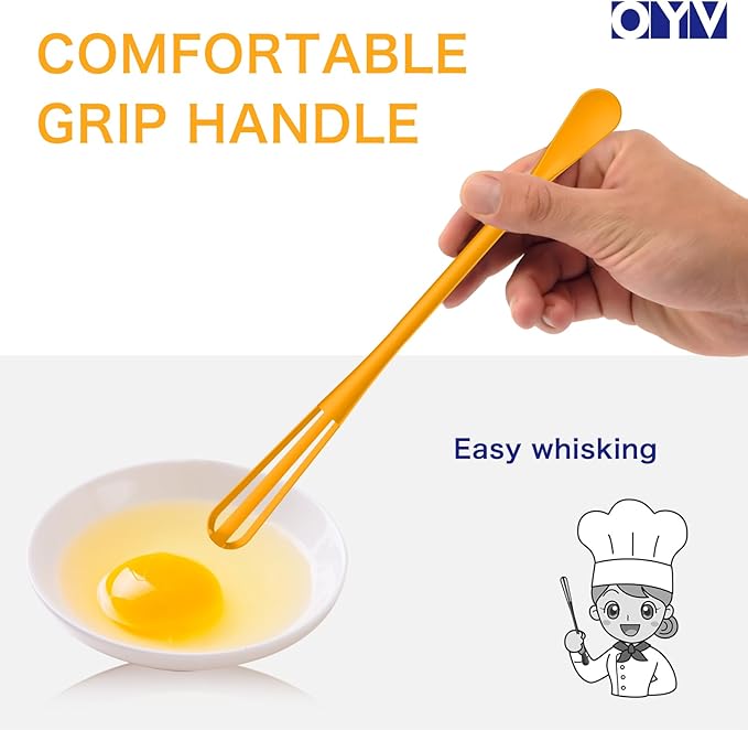 OYV multifunctional mini whisk,mini spoon,small whisks for cooking,tiny whisk 2 pieces,mini small wisk,for Blending,Whisking,Beating Ingredients, Mixing Sauces