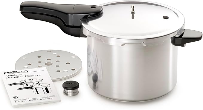 Presto 01264 6-Quart Aluminum Pressure Cooker, Silver