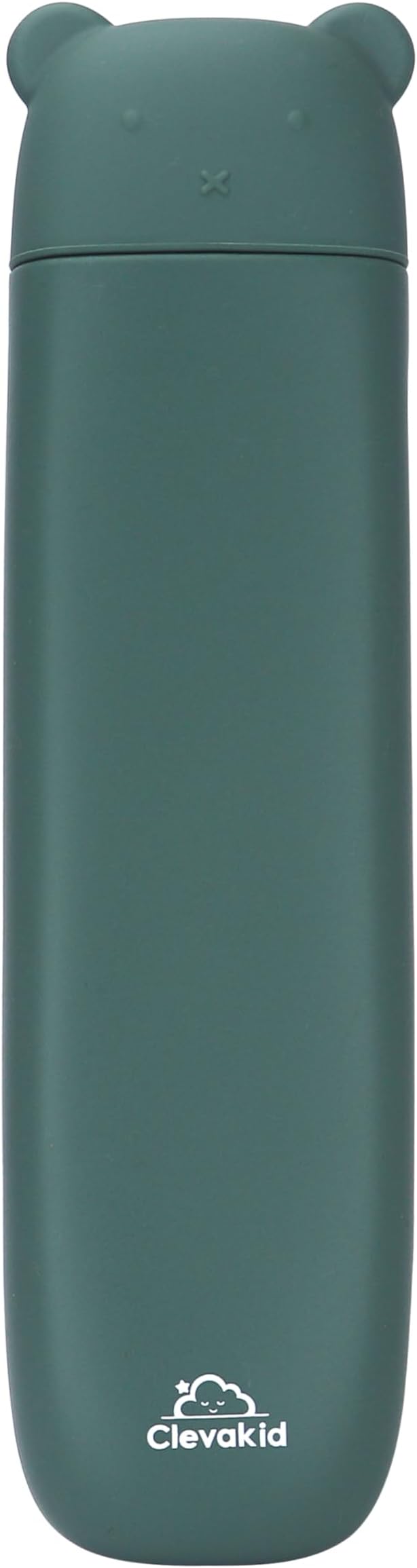 Silicone Cutlery Storage Box for Toddler Utensils – Fits Spoon, Fork & Knife | BPA-Free (Dark Green)