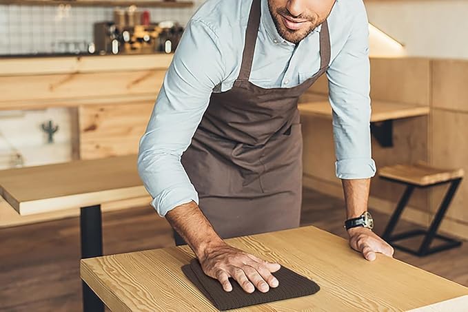 Softolle Bar Mop Towels, Pack of 12-16x19 Inches - 100% Cotton Super Absorbent Towels, Multi-Purpose for Home and Bar Cleaning (Brown)
