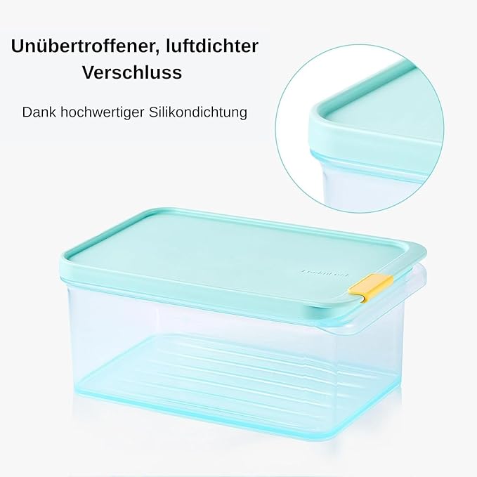 LocknLock HFL105 Freezer Fit Plastic Food Storage Container with Lid for Kitchen, Lunch, Meal Prep, and Leftovers, BPA-Free, Airtight, Leakproof, Microwave, Dishwasher-Safe, 2.2L