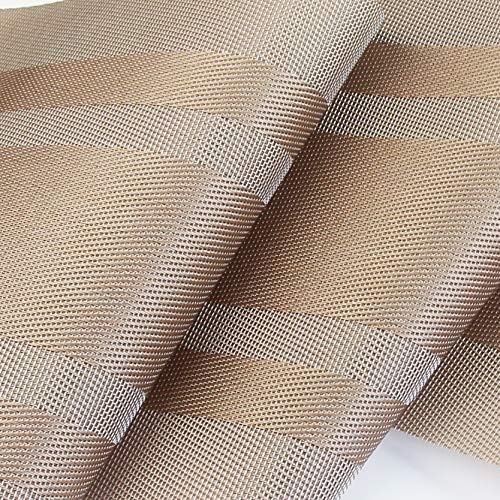 PIGCHCY 72 inches Table Runner,Table Centerpiece, Heat Resistant Vinyl Woven Washable Table Mats Sets (Champagne)