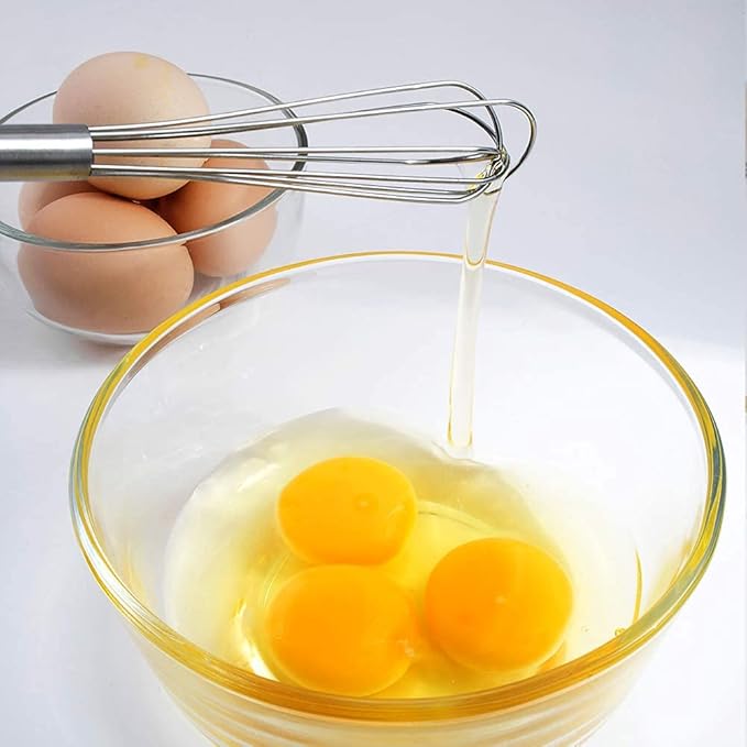 Mini Whisk, Stainless Steel Skinny Small Whisk Egg Beater for Blending, Whisking, Beating, or Stirring