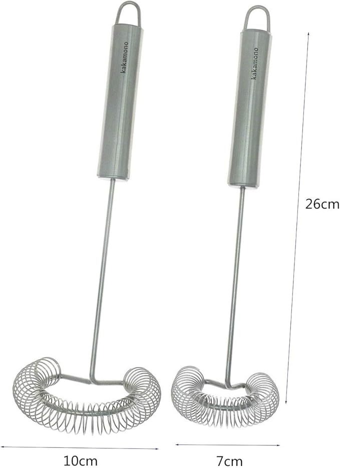2pcsSet Egg Beater Stainless Steel Spring Egg Whisk, Kitchen Milk Egg Beater Whisking,Beating,Magic Hand Held Sauce Stirrer Frother…