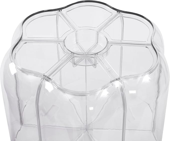 360° Rotating Grain Dispenser with 6 Grids, 27lbs Large Capacity Grain Dispenser Rotating Kitchen Storage Containers With Sealed Lid for Cereals, Oatmeal and Candy