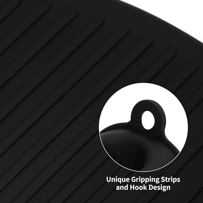 Vaincre 4PCS Silicone Oven Mitts Heat Resistant, Silicone Potholders for Kitchen, Mini Rubber Oven Glove Kitchen Mittens, Cute Cooking Mitts (Black and Black)