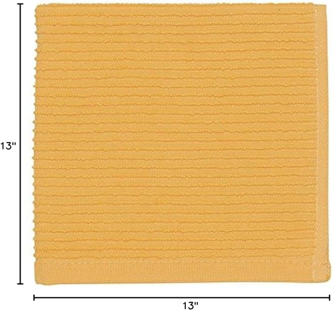 Now Designs Ripple Kitchen Dishcloth Honey 13 x 13in Set of 4