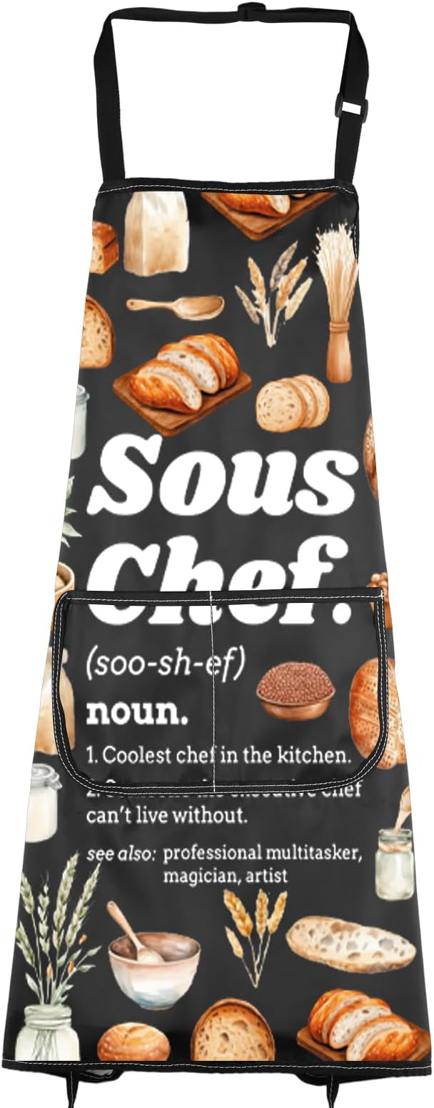 VAMSII Sous Chef Apron Gift for Chefs Cooking Lover Gift BBQ Griller Culinary Gift Pastry Sous Chef Gift Baking Themed Gift