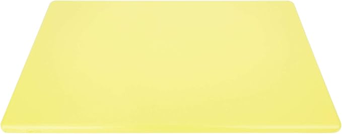 Thirteen Chefs Yellow Cutting Board - 18 x 12 Inch for Poultry and Chicken - Commercial Grade Plastic for Food Service, 1/2" Thick Dishwasher Safe Poly