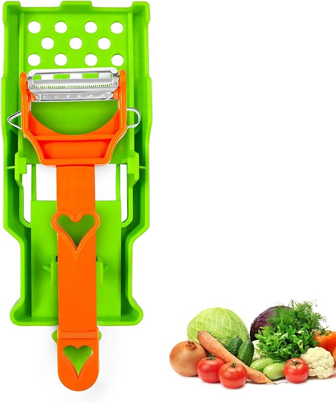 Multifunctional Kitchenware Set, 3-in-1 Peeler Multifunctional Single Blade Peeler, Lemon Squeezer Potato Peeler, Multi Cutter and Julienne Set with Grating Plate Great for Fruit and Vegetable