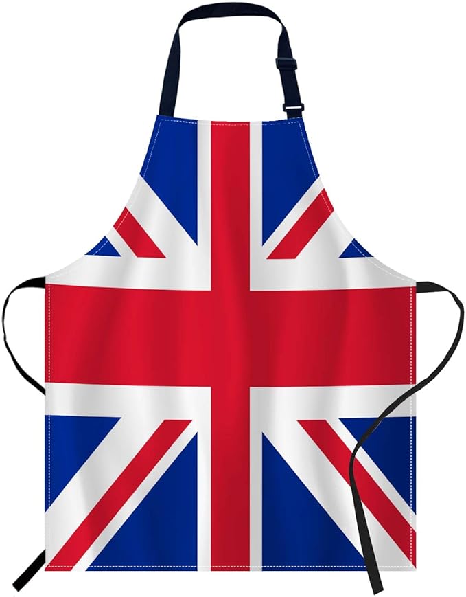 oFloral United Kingdom Flag Apron Adjustable Apron Cooking Kitchen Chef Women Men Aprons for Home Kitchen, Restaurant, Coffee House, Baking Gardening BBQ