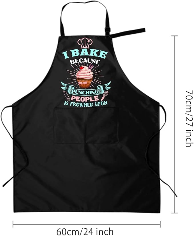 Baking Apron for Women I Baking Because People Is Frowned Aprons Gifts for Men Woman Family Friends