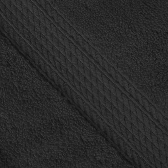 Superior Egyptian Cotton Pile 3 Piece Towel Set, Includes 1 Bath, 1 Hand, 1 Face Towel/ Washcloth, Ultra Soft Luxury Towels, Thick Plush Essentials, Guest Bath, Spa, Hotel Bathroom, Black