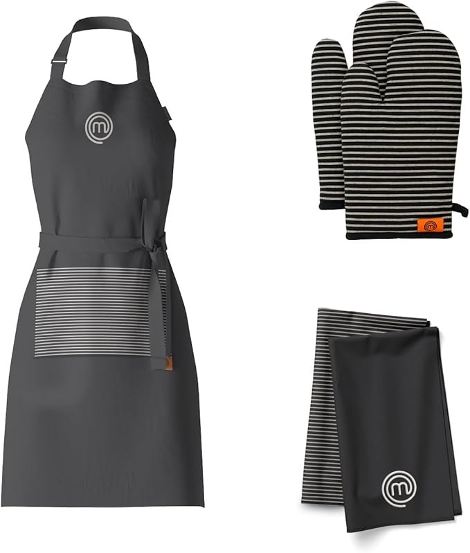 MasterChef Chef Apron for Men & Women, Cooking Apron for the Kitchen & BBQ Grilling