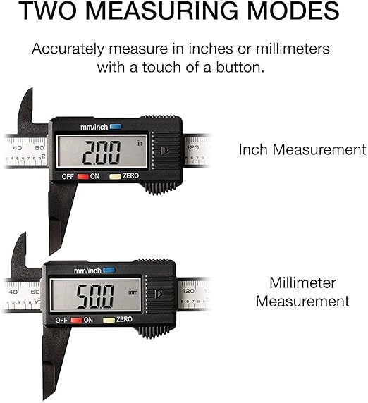 NEIKO 01417A 6” Digital Caliper | Electronic Measuring Tool | Range of 0-6”or 0-150mm | Inch and Millimeters | Large LCD Display | External and Internal Measuring Jaw | Zero Setting and Auto Off