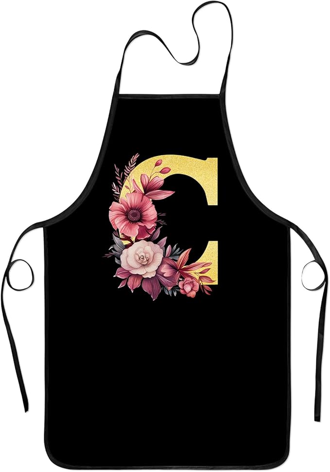 Monogrammed Aprons - A-Z Initial, Letter Aprons for Cooking and Baking