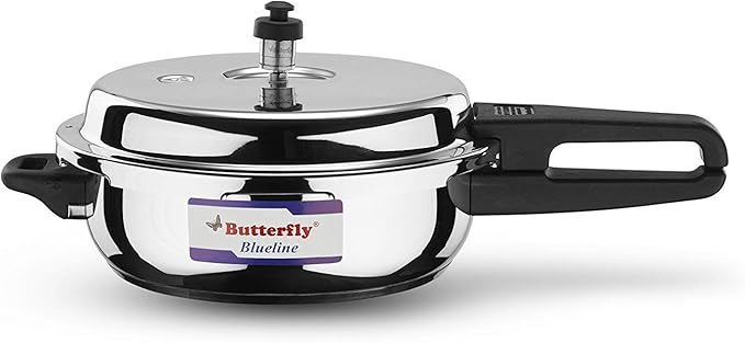 Butterfly Blue Line Junior Pan Stainless Steel Pressure Cooker, 3.5-Liter