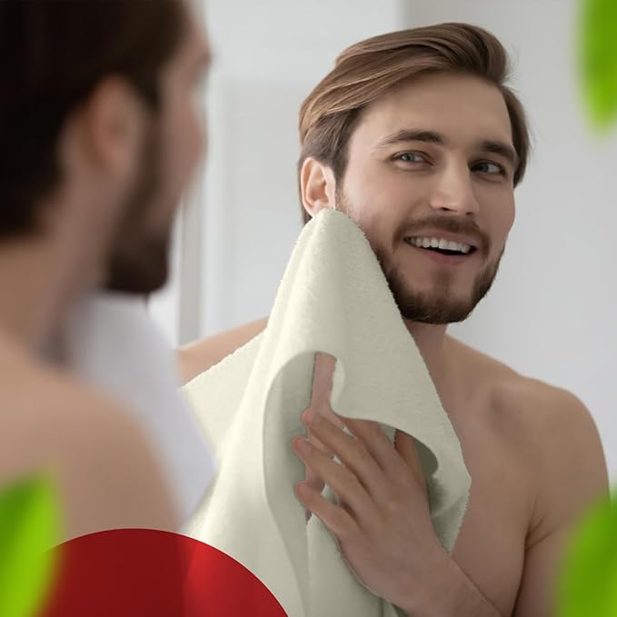 RIVERSIDE 6 Pack Premium Hand Towels Set, 16x28 inches, 100% Ring Spun Cotton, 600 GSM, Soft, Quick Dry and Highly Absorbent, Towels for Bathroom, Kitchen, Gym, Spa - Cannoli Cream