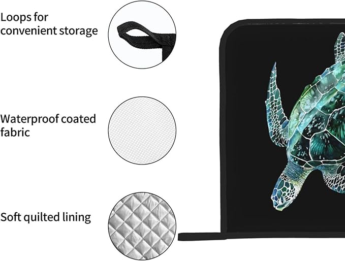 2Pcs Vintage Sea Turtle Pot Holders for Kitchen Clearance Heat Resistant Hot Pads for Cooking Baking Grilling